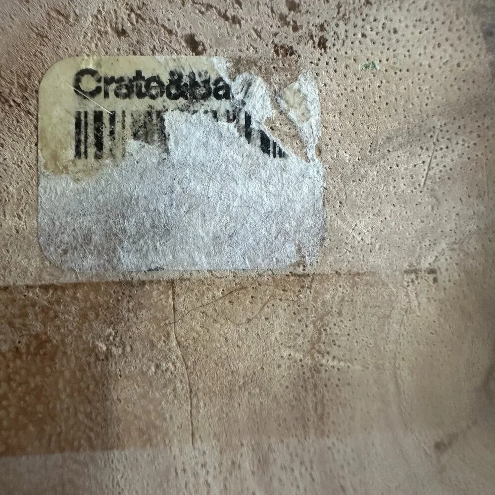 Large irregular Crate and Barrel wood bowl
